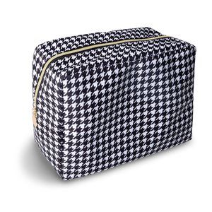 Large Makeup Pouch, Nylon Women Travel Toiletry Storage Houndstooth Cosmetic🙃
